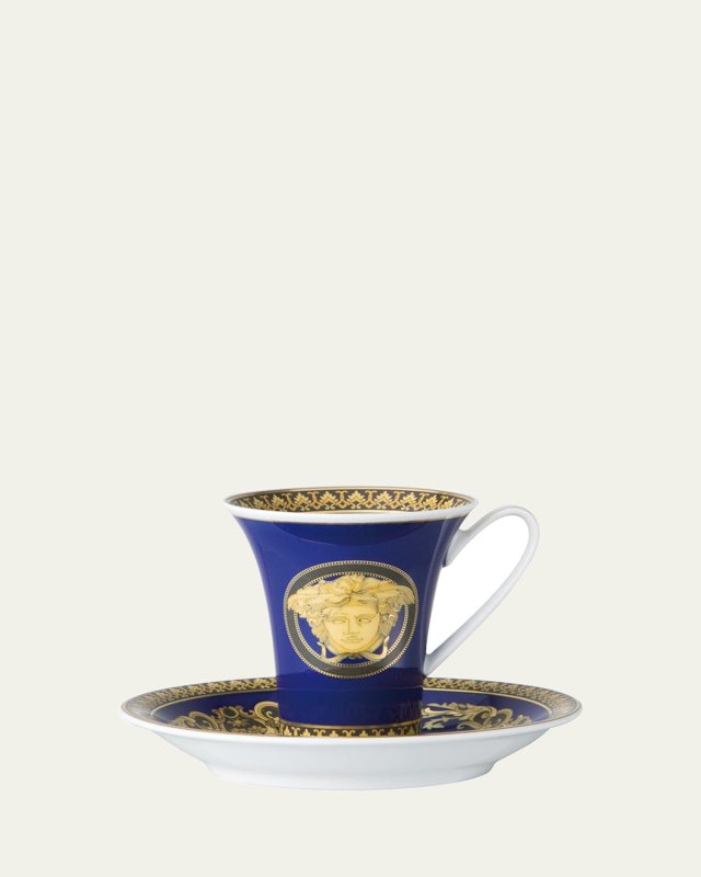 Medusa Blue A. D. Cup & Saucer